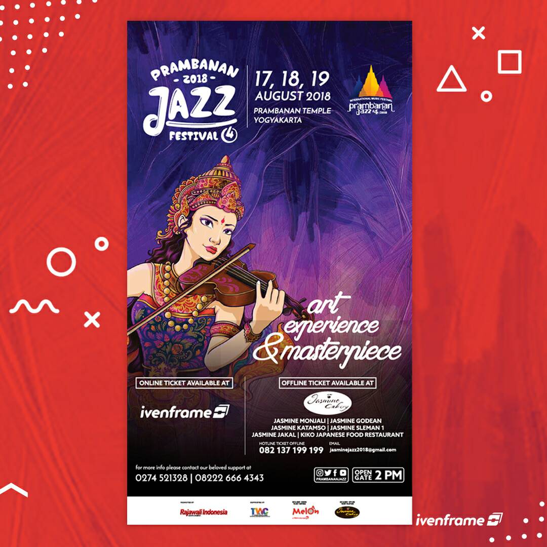 ivenframe (@ivenframe) on Twitter photo Siapa yang udah gak sabar nonton <a href="/prambananjazz/">Prambanan Jazz</a> ?! Melihat beragam musisi Indonesia dengan latar belakang candi prambanan, pasti seru banget ya!
Jumat, 17-19 Agustus 2018 :
IDR 300,000.00
Segera dapatkan tiket Anda di ticket.ivenframe.com/widget/event/p… Siapa yang udah gak sabar nonton <a href="/prambananjazz/">Prambanan Jazz</a> ?! Melihat beragam musisi Indonesia dengan latar belakang candi prambanan, pasti seru banget ya!
Jumat, 17-19 Agustus 2018 :
IDR 300,000.00
Segera dapatkan tiket Anda di ticket.ivenframe.com/widget/event/p…