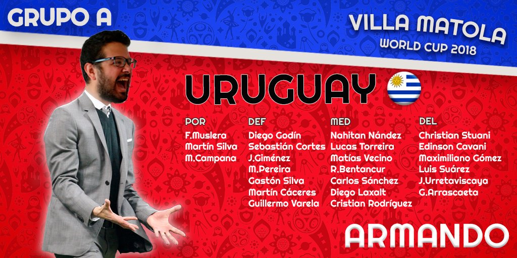 VillaMatola's tweet photo. @Armandurrrr Uruguay!!! https://t.co/WGkaF3YMsQ