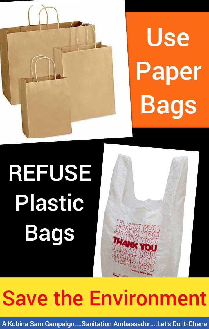 thekobinasam's tweet photo. Can we #CHALLENGE ourselves and begin this campaign?...Can we refuse taking #plastic_bags from retail shops and street sellers? Can we begin by carrying our own #Paper_Bags to go shopping?
#CHALLENGE_YOURSELF
@zoomlion_Gh @AccraMetropolis @STJudeMax @WasteAidUK @NAkufoAddo https://t.co/l86cJFwtVy