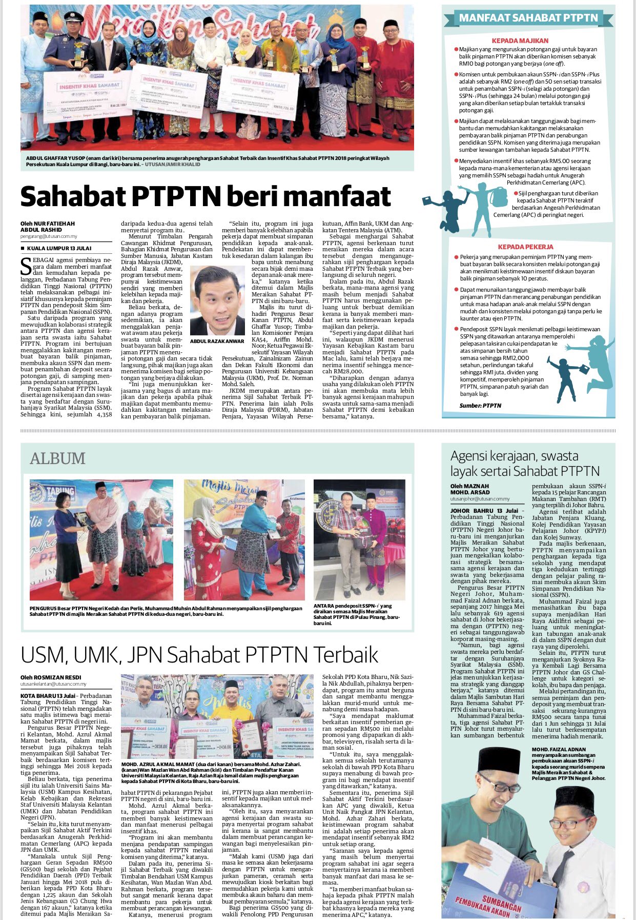 Ptptn On Twitter Keratan Akhbar 14 Julai 2018 Sahabat Ptptn Beri Manfaat Lovesspn Bolehbincang