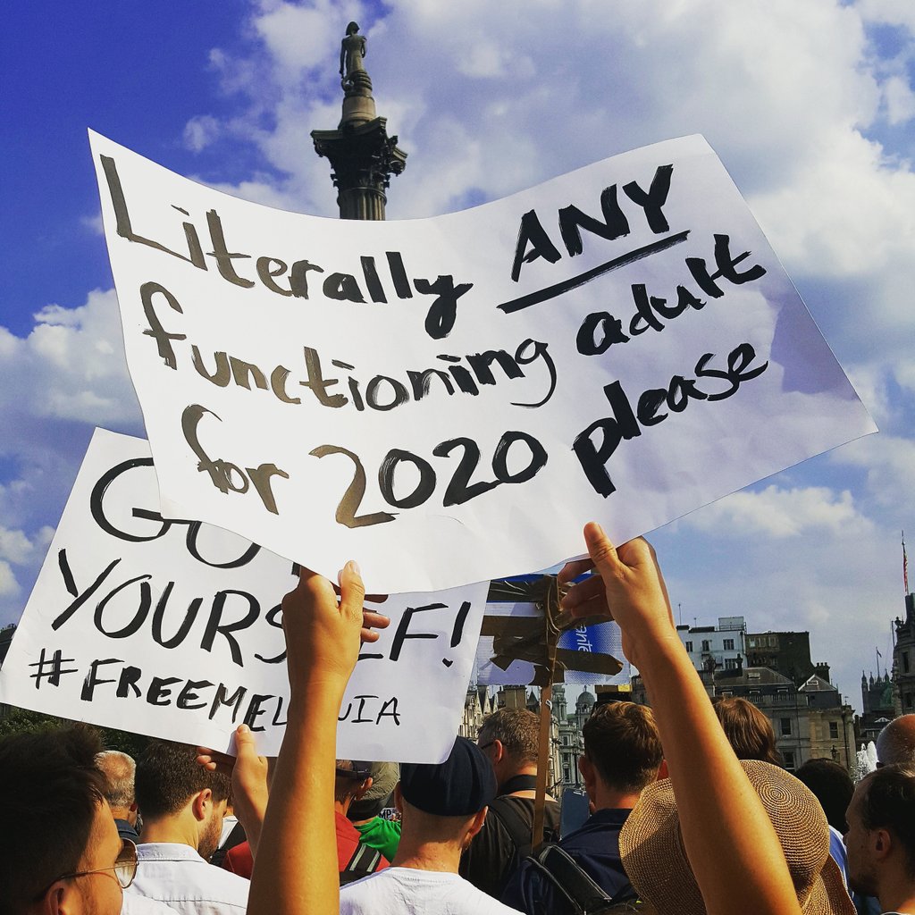 JessMoody89's tweet image. One of my favourite placards from yesterday&apos;s #stoptrumpprotest