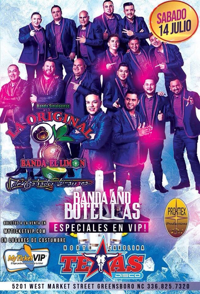Hoy <a href="/Originallimon/">LaOriginalBandaLimon</a> en Greensboro NC!! 🎤🎺
