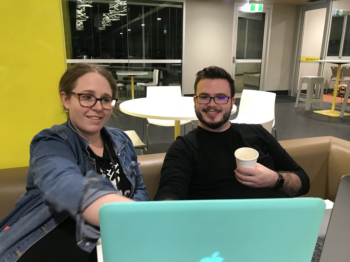 dev_nq's tweet photo. With less than 10 hours left in the Hackathon teams are burning the midnight oil to complete their projects before the deadline. #devnqhackathon https://t.co/kyg60NMNMg