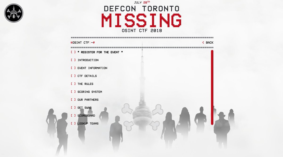 defcon_toronto's tweet image. Announcing on July 28th, DEFCON Toronto is partnering with Trace Labs to host a full-day OSINT CTF (Open Source Intelligence Capture the Flag) event in order to find key information on real missing persons cases.
Event Details: osint.dc416.com