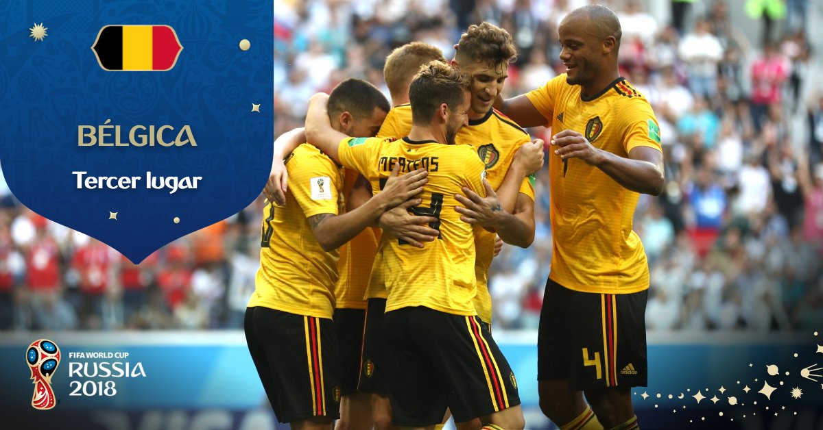 Copa FIFA 🏆 on Twitter: "#BEL 2-0 #ENG Bélgica se queda el tercer lugar en #Rusia2018. Félicitations! https://t.co/q3SO634W5T" Twitter