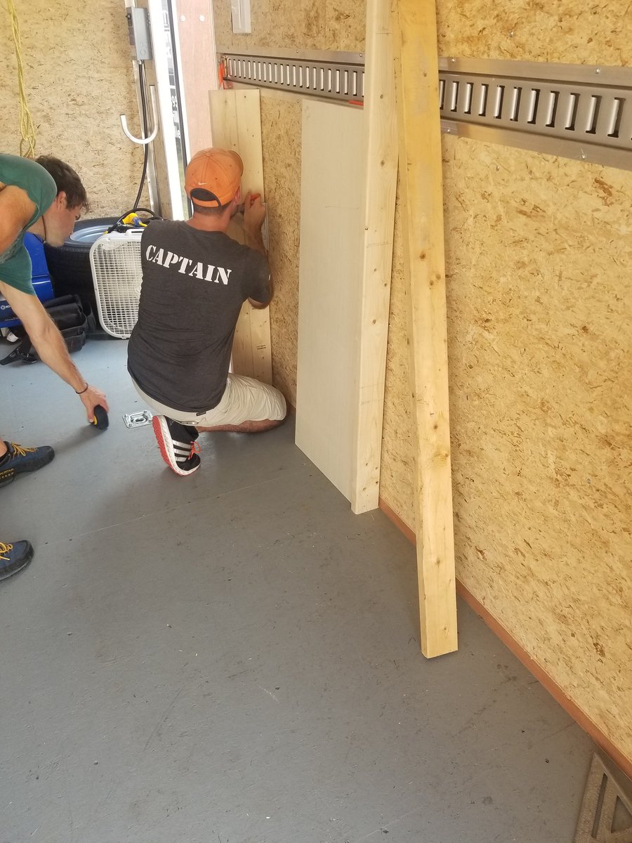 CivilClint's tweet image. A year ago @RTNashville615 bought these trailers. Today, we are finalizing some custom shelving to help operations. #NoRestForTheWeary #WhereIsTheWater #Hot!