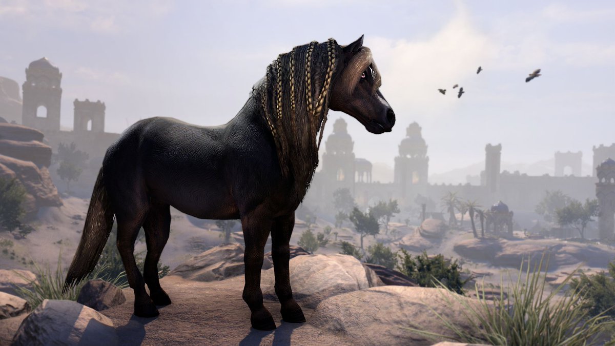 TESOnline's tweet photo. Hours left! Don’t miss out on the return of the Black Camel of Ill Omen, Dire Pony, and Great Dark Stag, and 33% off on the Curse of Vampirism and Werewolf’s Bite in the #ESO Crown Store. 

The Fatal Fredas sale ends today @ 10AM EDT! https://t.co/rHWM5k9cSE

#FridayThe13th https://t.co/nbvnFQBIZa