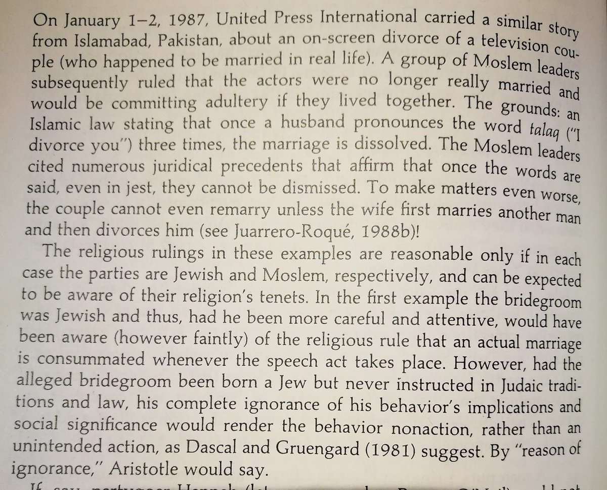 To claim that certain social, empirically determinable conditions, followed by a certain behavior, constitute action is plausible only on the condition that the agent is aware of the meaningful import of the situation [point made via a fascinating little story].  #Juarrero