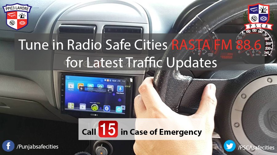 PSCAsafecities's tweet photo. Tune in Radio Safe Cities RASTA FM 88.6 for Latest Traffic Updates.
#ExploringLahore #Lahore #DriveInRain #Callat15 #PSCA #PPIC3 @ctprwp @Lahorepoliceops @ICT_Police @IsbRwpTraffic @KtrafficpoliceE @Official1122 #FollowTrafficLaws https://t.co/IoBdt3ACtY