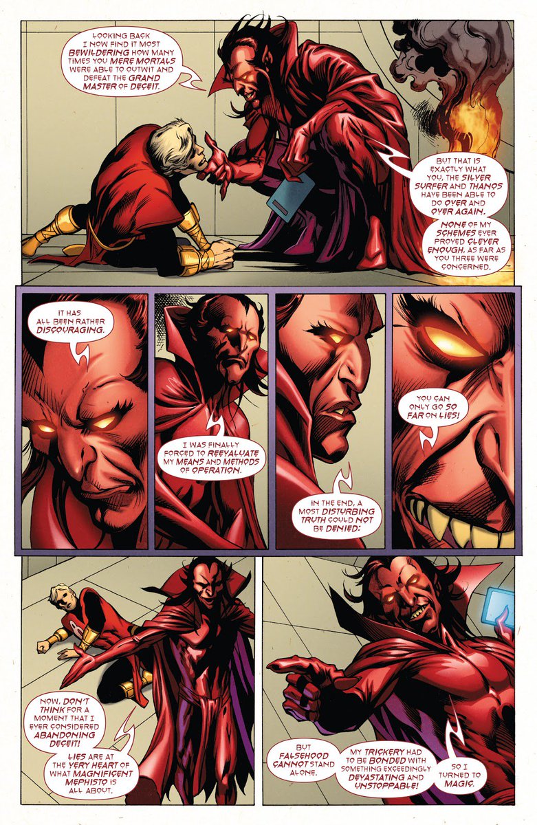 the_nostalgist's tweet photo. Alan Davis draws a cool #Mephisto. Thanks to #InfinityEntity for reminding me how much I've always liked this guy's artwork.
#Marvel have gone a bit insane with all of the Infinity books lately, but any excuse to bring Starlin back into the fold is okay with me, I guess. https://t.co/0lltsoOuXI