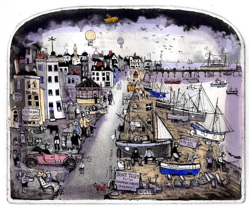 My exhibition in lovely <a href="/Deal_Town/">Deal Town</a> at <a href="/Studio_Linden/">Linden Hall Studio</a> continues until 29th July, thanks to all who have visited so far lindenhallstudio.co.uk #printmaking #Dealtown #Kent #SeaSide #Thanet