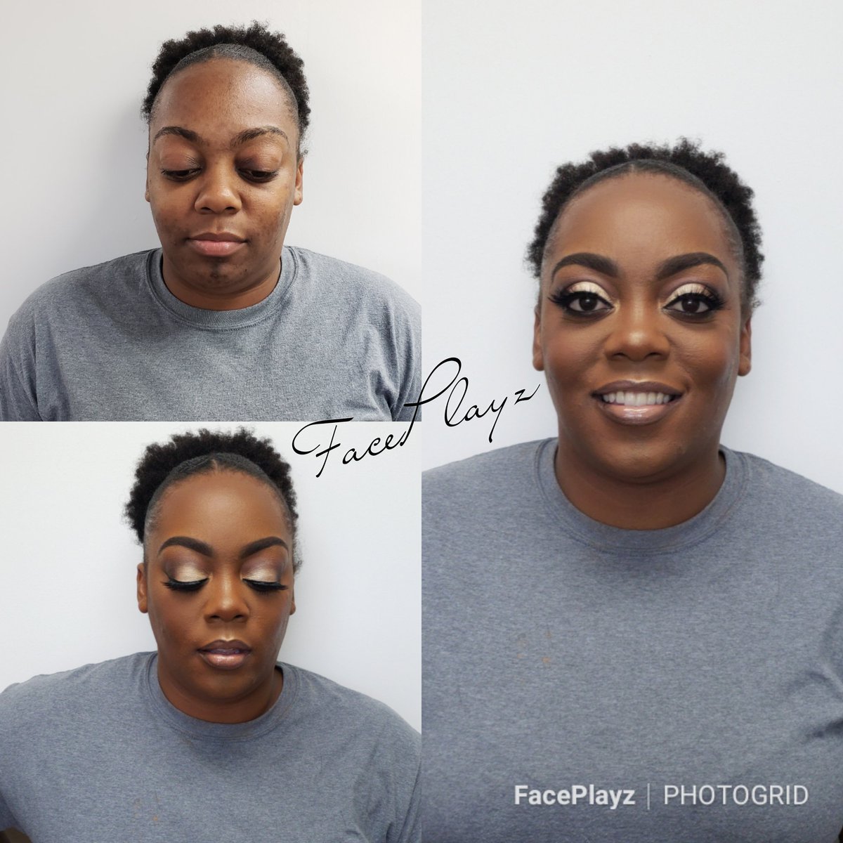 nykollescott's tweet photo. My coworker let let me play on her face today. What you think? She has never worn makeup. 
#faceplayzmakeupartistry #NykolleScottMua #faceplayzcutie #TxMua #FacePlayzOnTheBeat #IssaSlay #InstaBeauty #DallasMua #DfwMua #CarrolltonMua #LewisvilleMua #makeup #BeautySlayer  #share https://t.co/FIH7KB5zXi