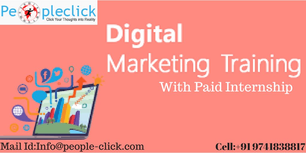 LatestDigital's tweet image. The Best #DigitalMarketing #Training in #Bangalore, with #Paid #internship with 100% Placement Support. Book Your Seat. 
Contact:+91 9741838817
Mail Id:Info@people-click.com