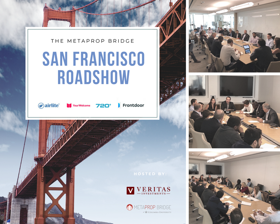 MetaPropNYC's tweet photo. The #MetaPropBridge roadshow in San Francisco was a huge success! Thank you to Veritas Investments for hosting and supporting #PropTech innovation. #PropTech #startups #innovation #realestate https://t.co/yEt9YwsP7M