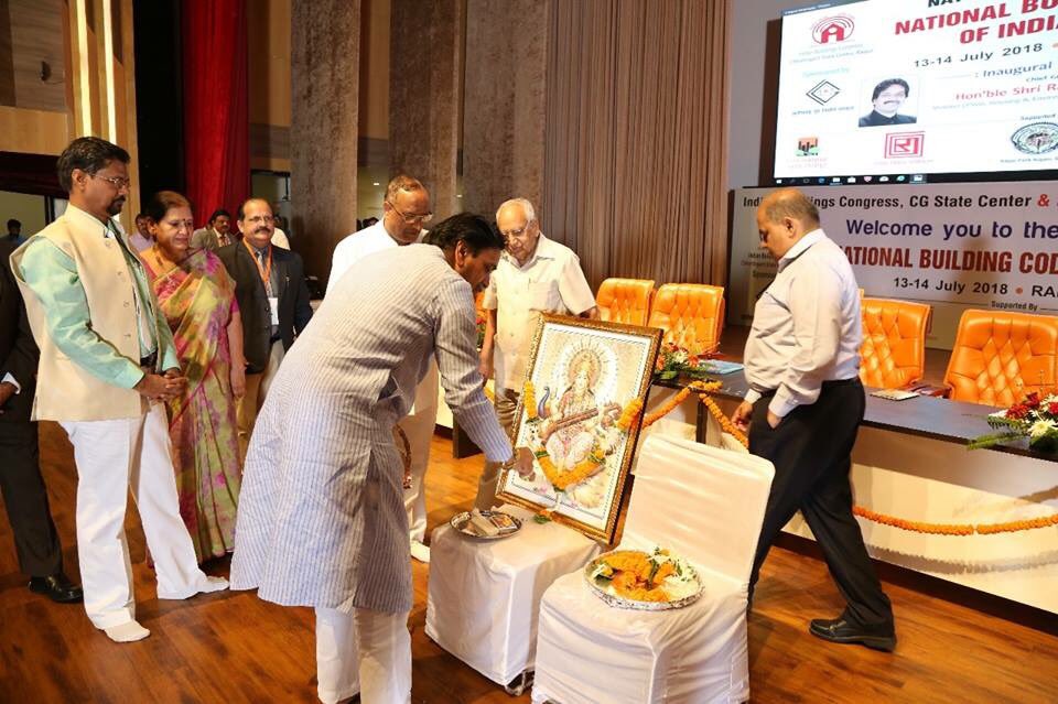 IndianStandards's tweet photo. On 13 July 2018, the Hon'ble Minister for PWD, Housing, Environment &amp; Transport of Govt of Chhattisgarh, Shri Rajesh Munat inaugurated &amp; Smt Surina Rajan , DG, #BIS presided over the Inaugural Function of the 2-day National Workshop on #NBC2016. https://t.co/rpFPO41Cfl