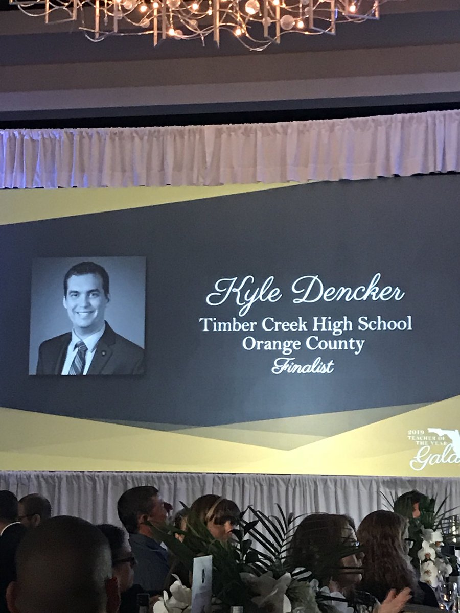 OCPSnews's tweet photo. Some more photos from last night’s #FLTOY Gala, celebrating our fabulous Teacher of the Year, @KyleDencker of @TCHSWolves, who was a finalist for the state honor. We are so proud of him! https://t.co/DmsESPYRtD