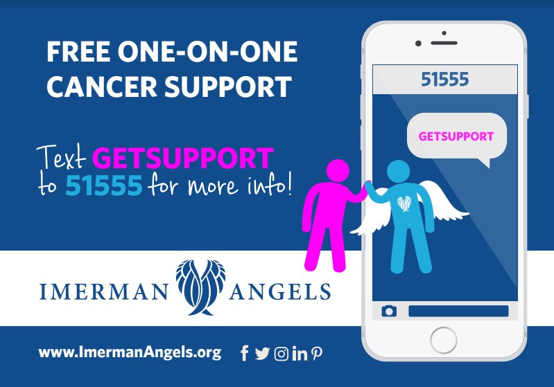 ImermanAngels's tweet photo. Any cancer, any stage, anywhere in the world! Free one-on-one cancer support 24/7 at https://t.co/rAHiWVjjoN https://t.co/3z9DqNyui5
