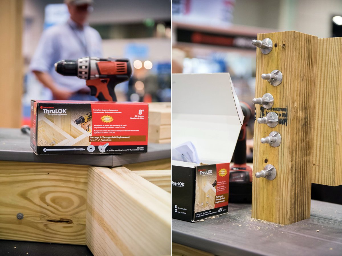 Sequoiaoutback's tweet photo. #ThruLOK by @FastenMasterPro is a code compliant carriage & through-bolt replacement combining the strength of a through-bolted connection with speed of a LOK fastener. Code compliant & installs in roughly 11 seconds with no pre-drilling! #DeckTips https://t.co/6c0H1HwNOo https://t.co/cP14IX2vdI