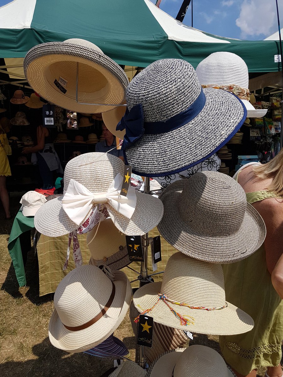 HenleyShow's tweet photo. The sun is shining down on @StonorPark but if you forgot your sunhat or sunglasses, don't worry, we've got some right here! 😎☀️ @StonorPark #gardenshow #Henley #henleyonthames https://t.co/zojkfpkVds
