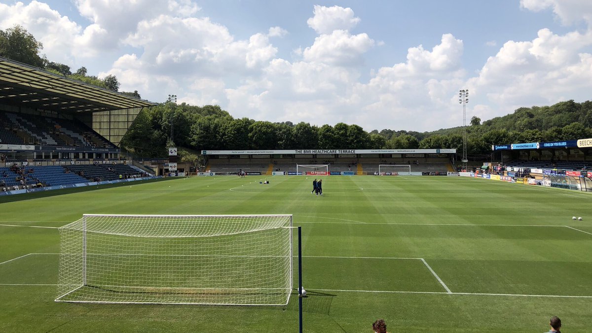 Perfect day for footy with the boys ... even it means having to watch Wet Spam Utd #WestHam  #WYCvWHU 
At least the boys can see the pitch here 😃😃
Come on #Wycombe