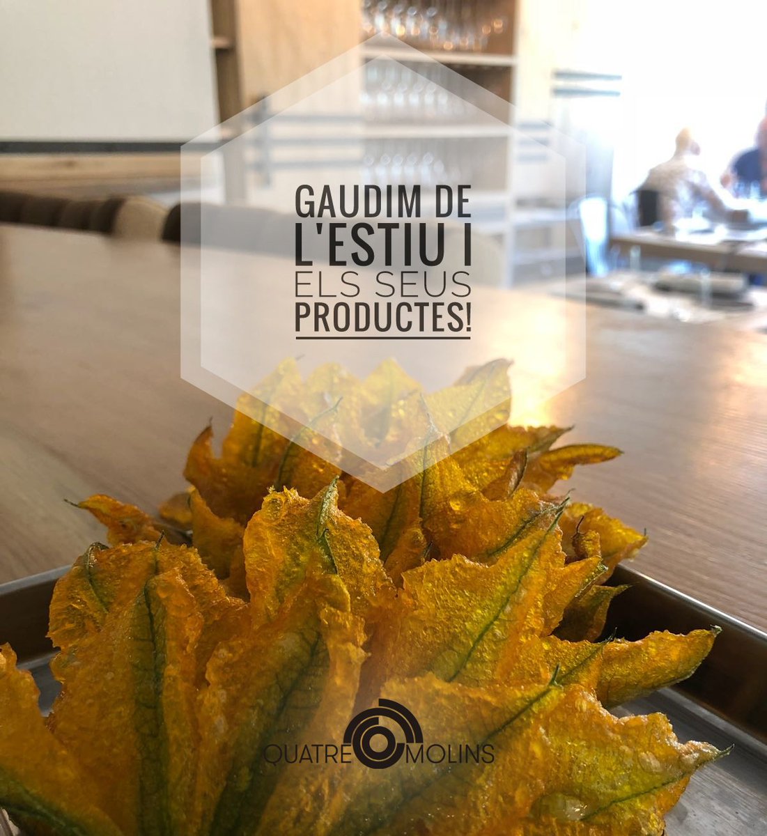 QuatreMolins's tweet image. L'estiu és flower power! ❤

#quatremolins #rafelmuria #chefdelamiel #priorat #igerspriorat #igersreus #igerstarragona #costadaurada #estiu #foodie #foodgasm #chef #cornudella