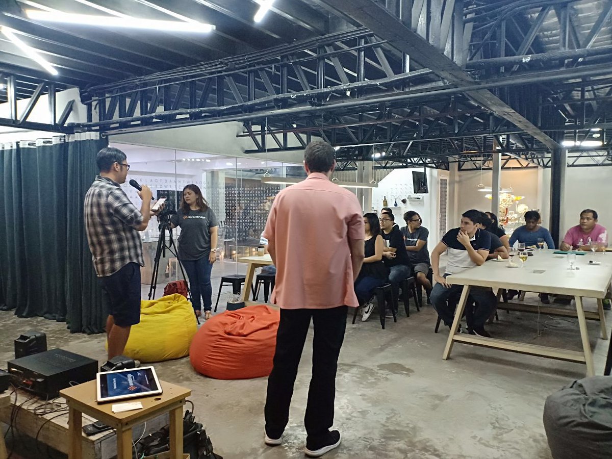 sweetbridgeemea's tweet photo. Live from #Cebu #Philippines! Our CISO Scott Carlson is speaking at our #SweetMeet about #Security on the #Blockchain https://t.co/XTVGpzEaVY