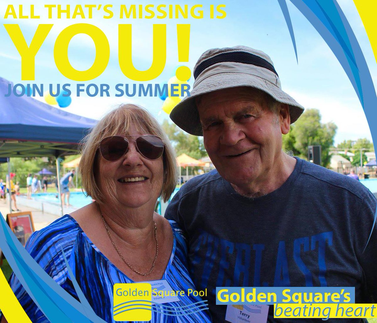 Got a spare two hours a week over summer? Then we'd love you to join our volunteer team! Sign up online now at goldensquarepool.com.au/pool-volunteer…
#GSPool #GSPool1819 #GSPoolVolunteers #Bendigo