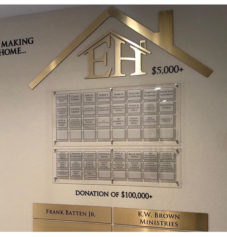 TheEldersHouse's tweet photo. The Elders House Donor Wall is almost complete! Mark your calendars for the ribbon cutting on Friday, August 24th at 12 noon! 💜 https://t.co/CvdEedc9S2
