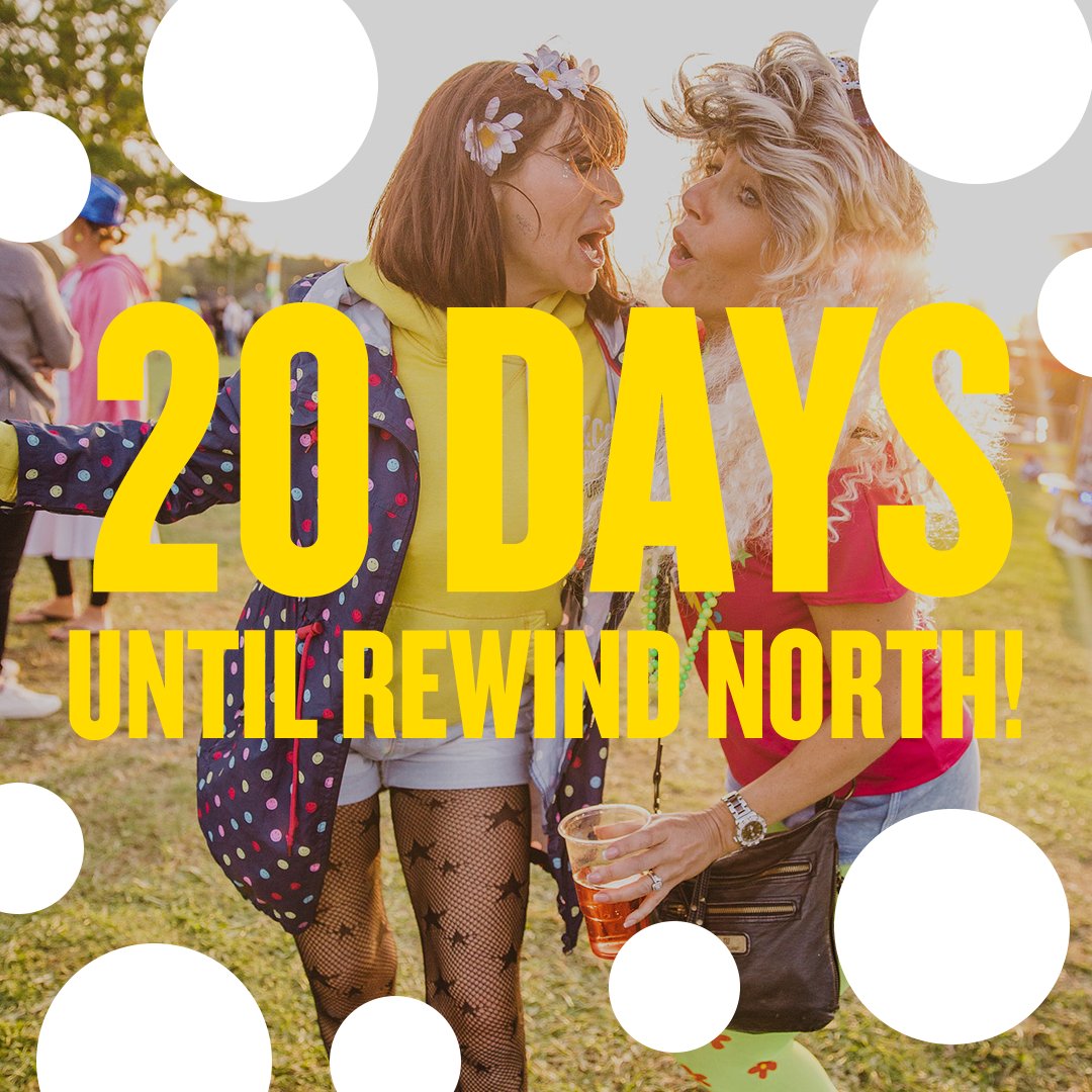 rewindfestival's tweet photo. 20 days until the sun will be shining away at Rewind NORTH! Cheers to that 🍻 https://t.co/3VdclB0uwd