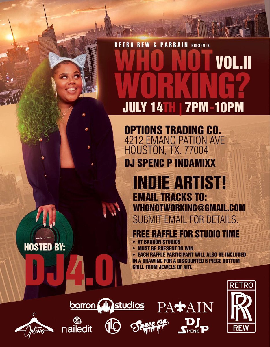 NoIntroCJRidley's tweet photo. Pull up today! #WhoNotWorking Come shop with us! @1neLifeClothing @SpaceEraThreads #Houstock https://t.co/13BxRLoRnP