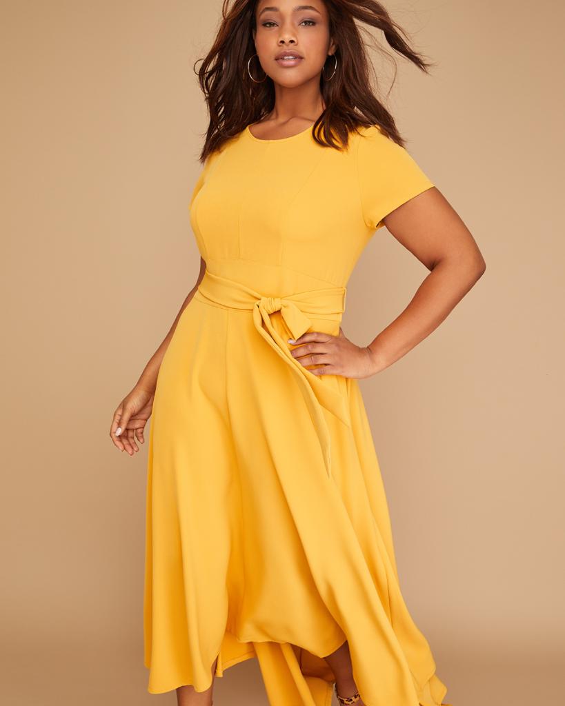 lane bryant yellow dress