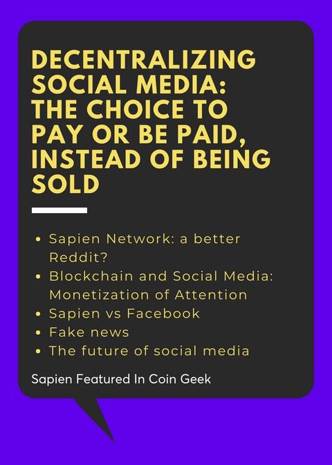 sapien_network's tweet photo. Sapien Featured In @RealCoinGeek!
โก๏ธโก๏ธโก๏ธ
The Tokenized Social Network Revolution Is On The Way ๐
$SPN #SapienIsTheSolution
Story: https://t.co/wPP3MAumUP https://t.co/fW0DRA1XxJ