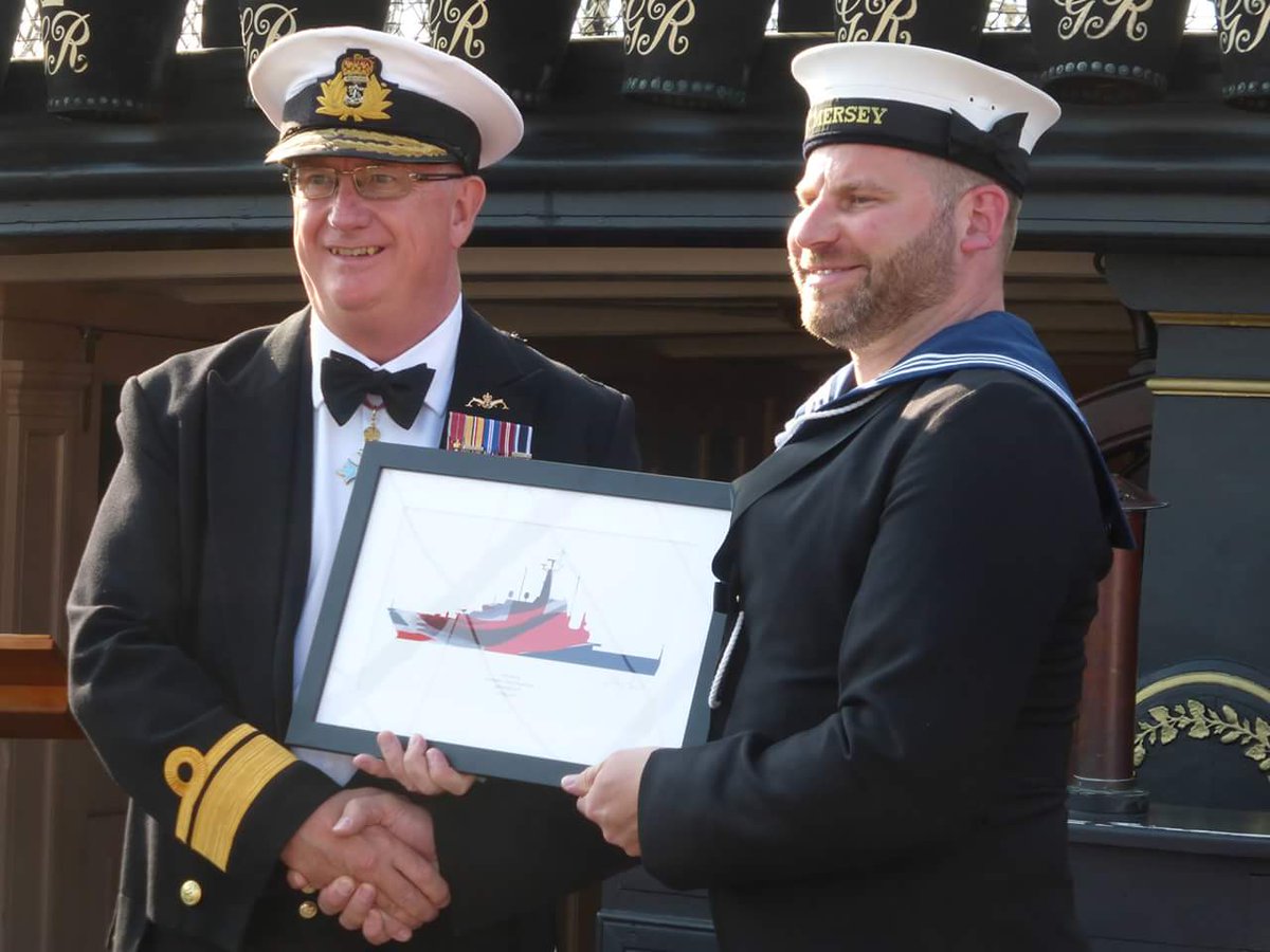 COMPORTFLOT's Sailors of the Year gathering on HMS Victory @RoyalNavy @RNReserve @hms_mersey #WholeForce