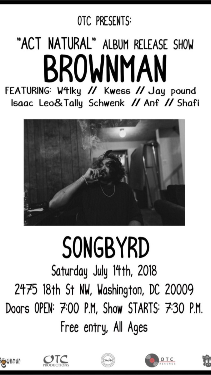 OTC_production's tweet photo. FREE ALBUM RELEASE SHOW TONIGHT IN DC https://t.co/rVVc196qtt