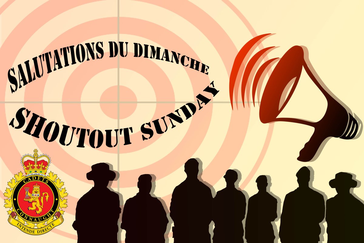 ConnaughtCadets's tweet photo. It's time for #ShoutoutSunday! Reply to this tweet before 10PM to send a message you your cadet and we'll post it in the canteen Monday.

C'est temps pour les #SalutationsDuDimanche. Répondez a ce message avant 22h et nous les afficherons à la cantine lundi. https://t.co/iH0Ax8sPU0