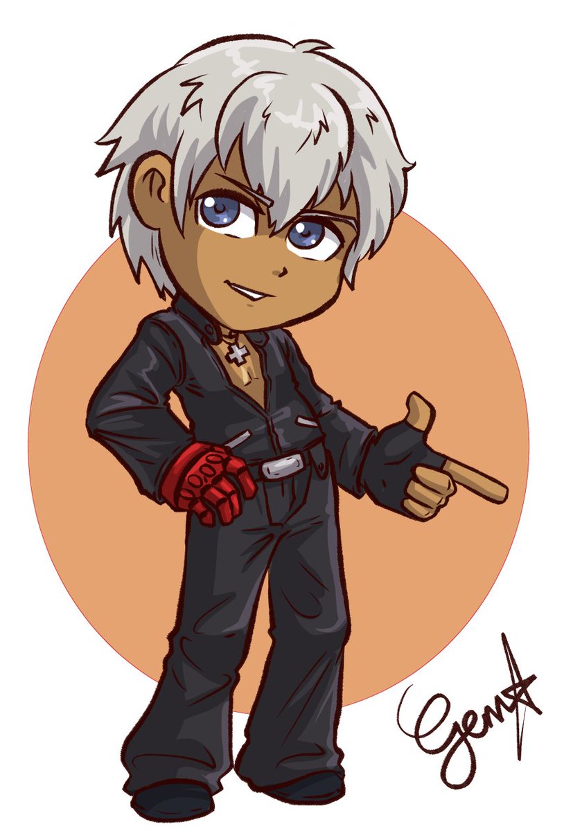 Happy Birthday, new pal @armormodechang ! 😊 A chibi K' with a
