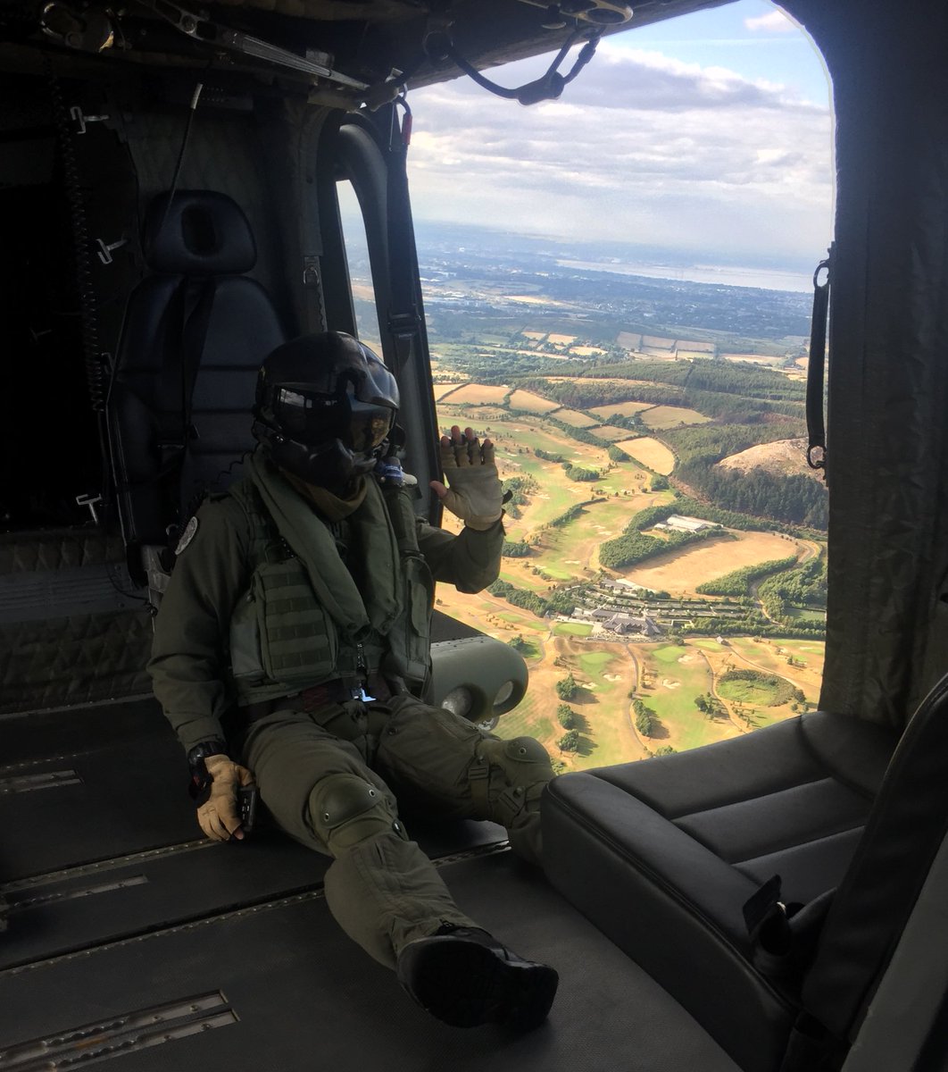 No3OpsWing's tweet photo. This is Sgt Pat Mahon, he was our Crewman/Bombardier over Bray today for Aerial Firefighting.
After dropping 80 buckets (96,000litres) in support of @FireWicklow he is off to enjoy a cold beer. 
#drinkresponsibly
#droneresponsibly
#campresponsibly
#begenerallyresponsible https://t.co/wc3DeHSkLl