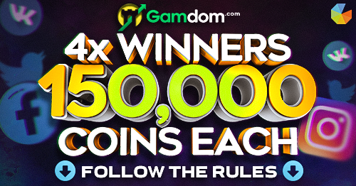 gamdom's tweet photo. 🔥 600,000 Coins Gleam Giveaway 🔥

Coming back with another awesome Gleam giveaway, this time four lucky winners will pick up  🎁150,000 Coins each! 🎁

✅ ENTER HERE: https://t.co/5Gslt3uj2e

Ends in 7 days!
https://t.co/plS1IAoUHu  🤑 https://t.co/MLuEMvZL4t