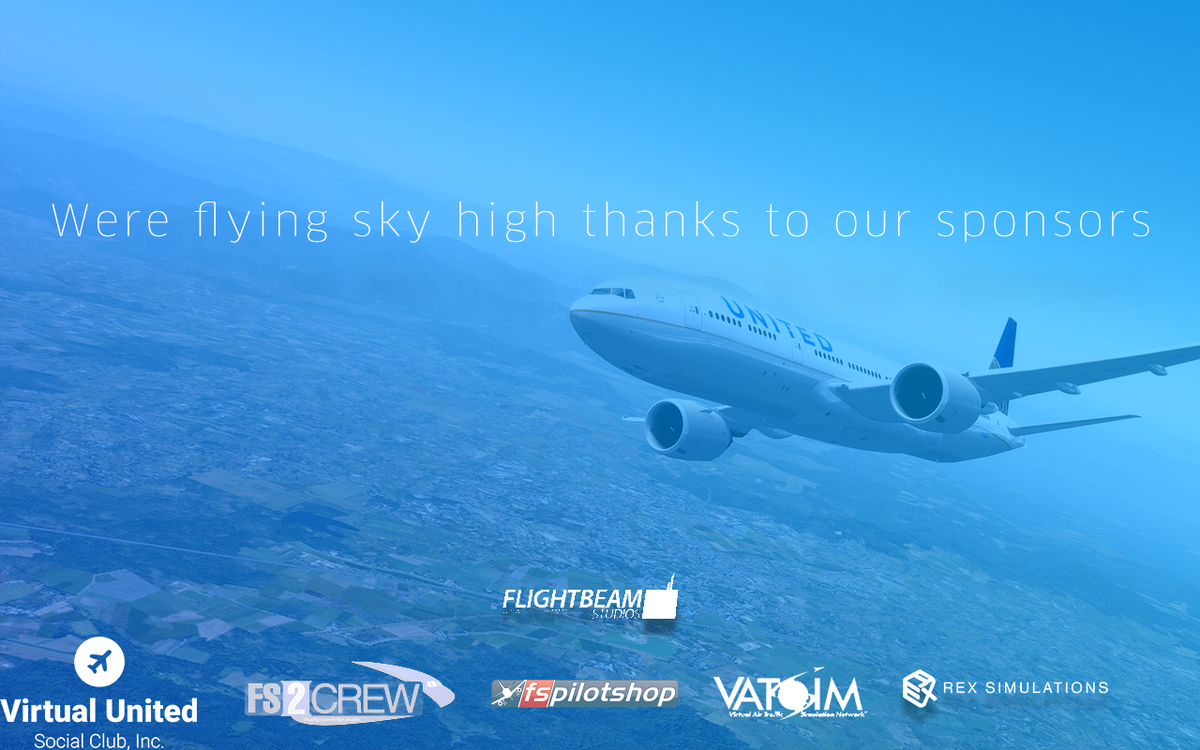 virtualUA's tweet image. We're so thankful for our gracious sponsors #REXSimulations #FS2Crew #FSPilotshopcom #FlightbeamStudios. Please don't forget to check them out for your next purchases. Who's excited to win some prizes, have you RSVP via CCS?