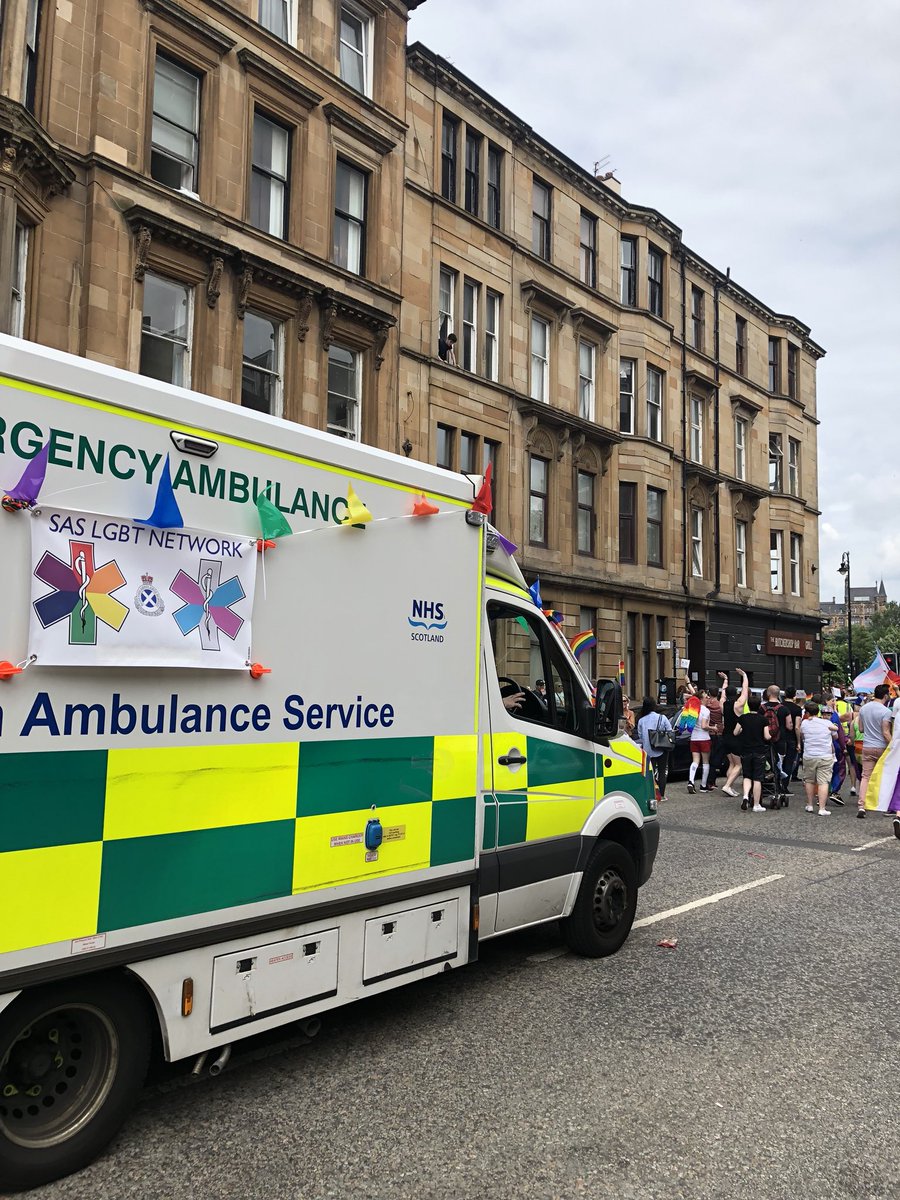 roberts_sas's tweet photo. Well what a pride! Thanks to the staff that marching in uniform today! It was a great day had by all. @Scotambservice @fire_scot @GlasgowSEPolice @prideglasgow @NatAmbLGBTUK @DeanZielinski https://t.co/Ch6REvGKb4