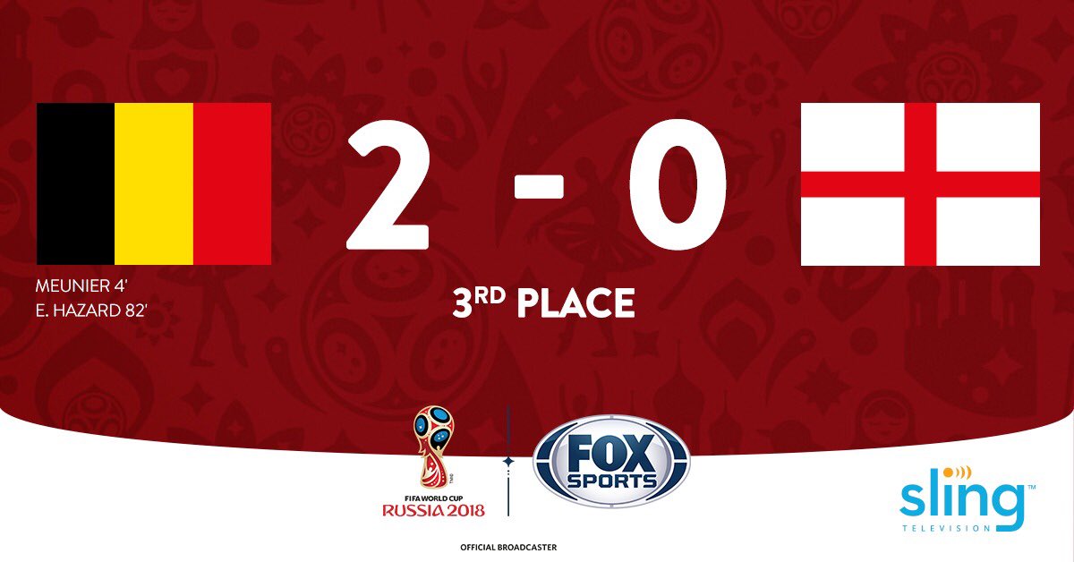 Belgium beat England to finish in 3rd place and go home on high! It’s their best result in the FIFA World Cup™ history! Conhratulations! #WorldCup #BELENG #3rdPlace