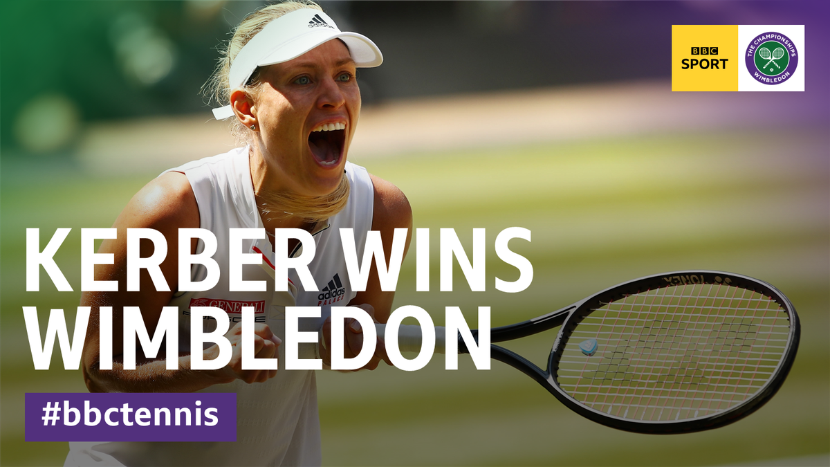 BBCSport's tweet photo. Angelique Kerber is the #wimbledon champion! 👏

The German beats Serena Williams to lift the trophy for the first time! 🙌
 
LIVE:
📺 @BBCOne
📻 @5liveSport 
👉 https://t.co/Bpy8w5L46e 

#bbctennis https://t.co/WEX7cdtsUi