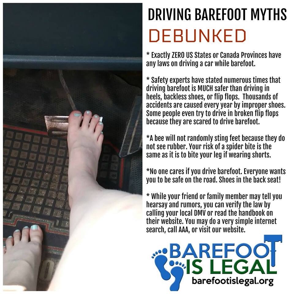 FierstChoice's tweet photo. Gerry Tip....Did you know that BAREFOOT driving is LEGAL??!! Driving barefoot is safer than driving in flip flops! #barefootdriving #safetyfierst #gerrytip #fierstinsurance #fierstchoice #fierstagency https://t.co/YT4hrUZ4oG