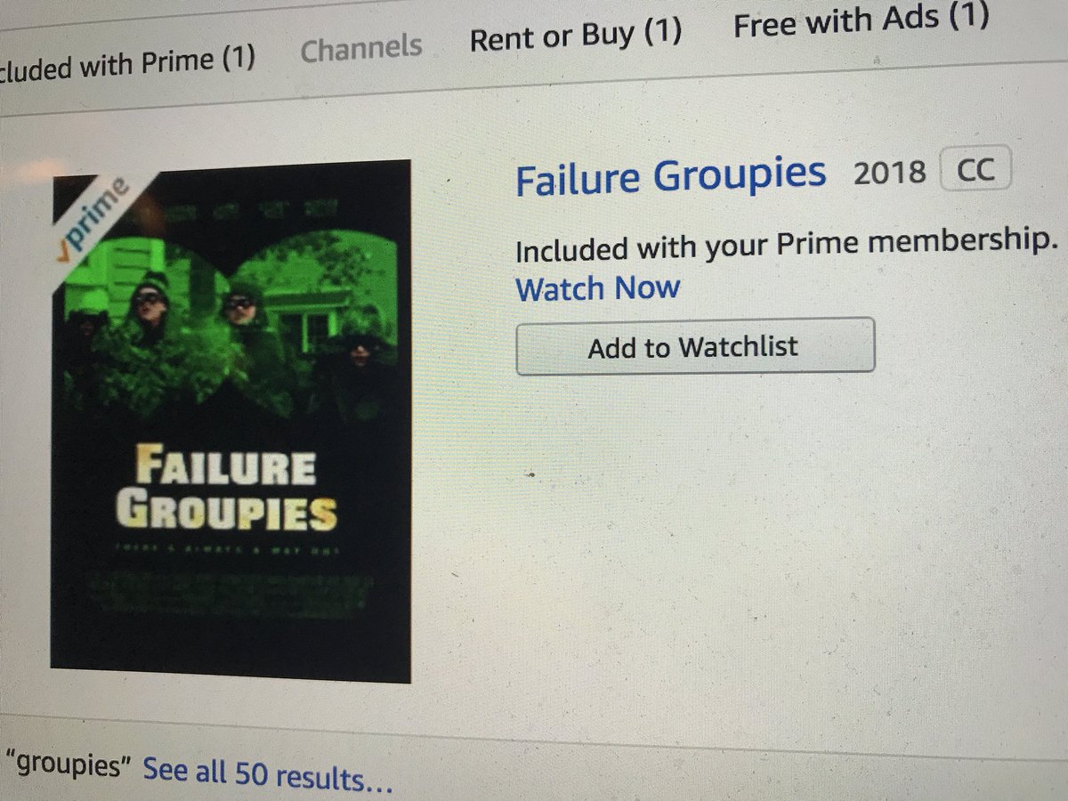 FailureGroupies's tweet photo. @FailureGroupies is NOW available on @amazon !  Free with your #prime membership!  If you want to see a #short #Comedy this weekend !  Check it out!  12 minutes of you gotta be kidding me  #laughs https://t.co/Lo7aNX2gNj