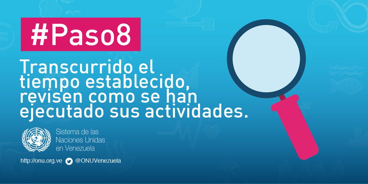 onuvenezuela's tweet photo. #Paso8 Transcurrido el tiempo establecido, revisen como se han ejecutado sus actividades #10Pasos #ODS   https://t.co/bBoxyNprWh https://t.co/bKusZWmc1W