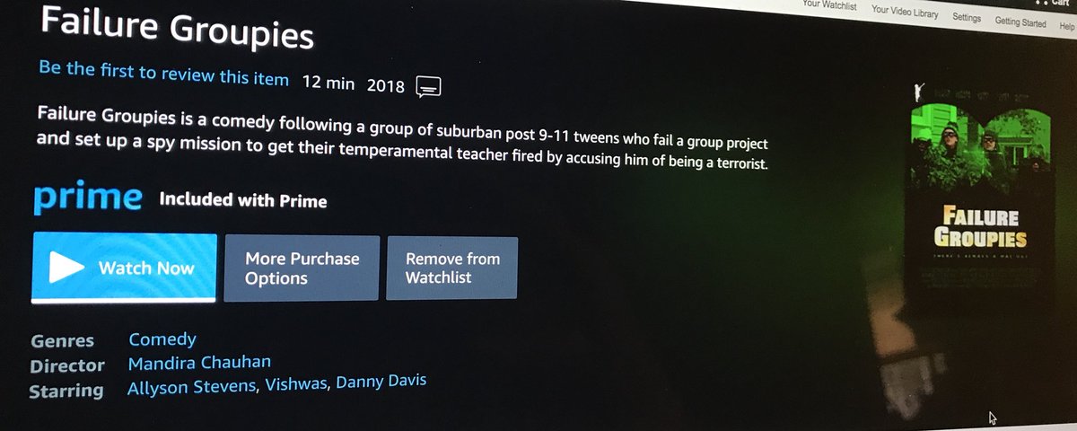 BoyWithStickLLC's tweet photo. Our #shortfilm @FailureGroupies is now available on @amazon prime for free!  12 minutes of omg - tell me they didn’t say that - yep - they did #laugh or cry trying 🤣 #awardwinning #shortfilm https://t.co/cPu2o0vVYi