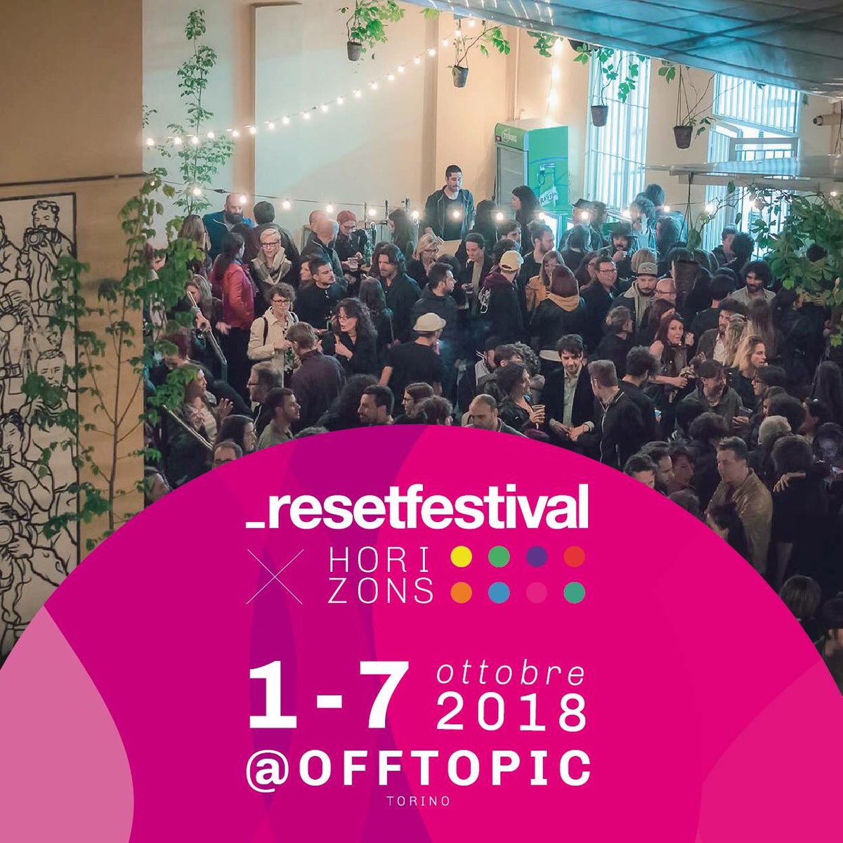 La CALL di #reset2018 è ufficialmente chiusa!
Siamo felicissimi di annunciarvi che la decima edizione del festival - in programma dal 1° al 7 ottobre - verrà ospitata per la prima volta da OFF TOPIC, il nuovo hub culturale della città di Torino.

#aspettandoildecennale #resetX