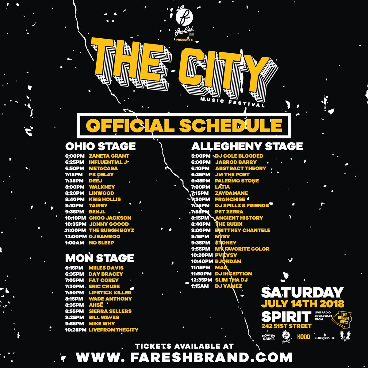 its_spillz's tweet image. TODAYs The Day !!  GET TO @spiritpgh FOR @farESHBrand’s #TheCityMusicFestival !!

DOORS @ 5PM 🏆🔥💯
