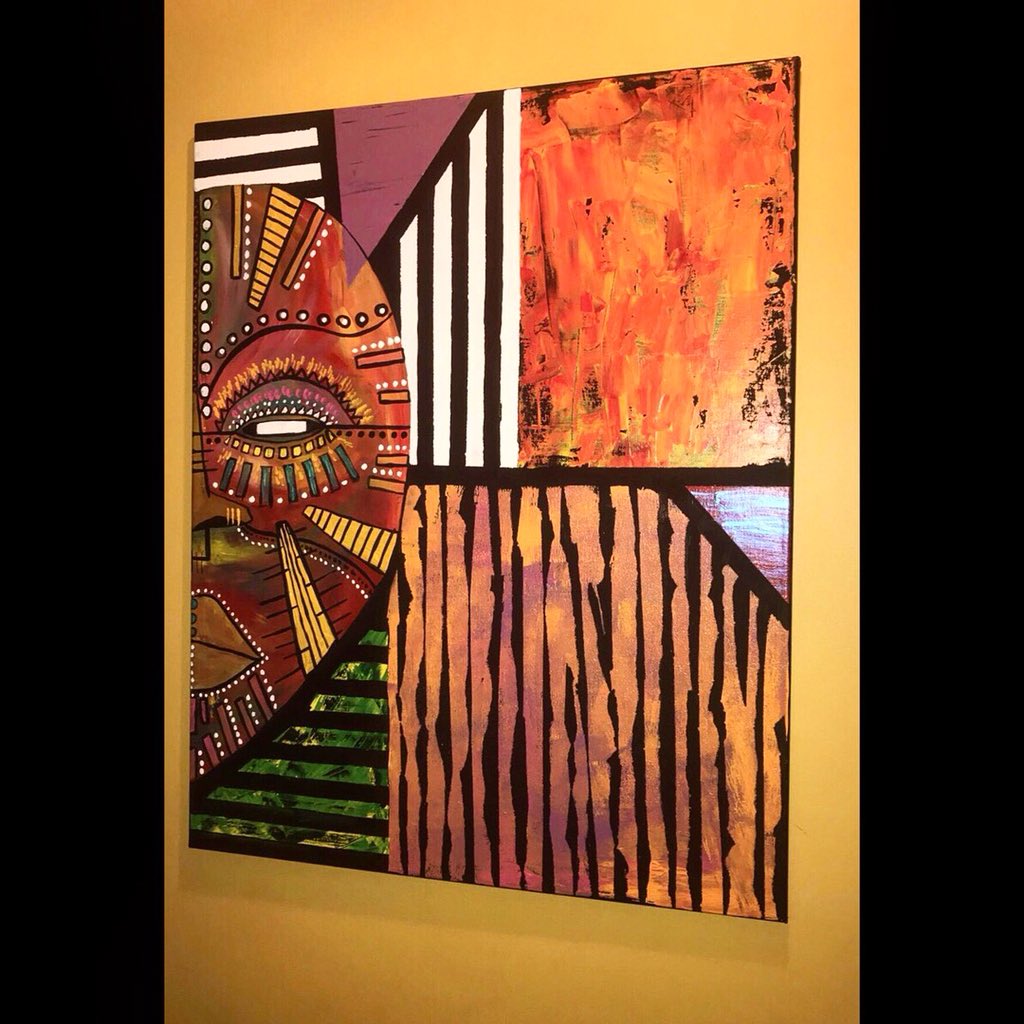 XquisiteArt_'s tweet photo. “W A R R I O R spirit within me”24x30 #connectionwithmyancestors #culture #warrior #fighter #greatcourage #ancestors #myrootsrundeep #spiritofancestors #africantribal #warpreparation #peace #africanmask #blackart #blackartist #blackculture #blackinspiration #blackwarriors https://t.co/4KFyJ43Lea