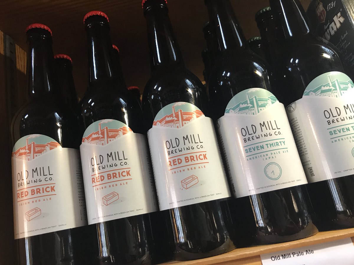 Diceys's tweet photo. Delighted to be stocking Old Mill Brewing beers from #convoy #Donegal #newbrewery #donegalbeer #irishcraftbeer #CraftBeer https://t.co/fYwdV8cjvD